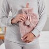 Luxury classic faux fur hot water bottle and cover