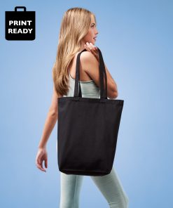 Recycled premium canvas ï¿½flat baseï¿½ shopper