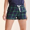 Womens tartan frill shorts