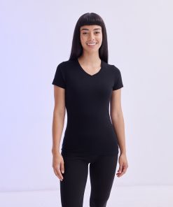 Feel good womens stretch v-neck t-shirt