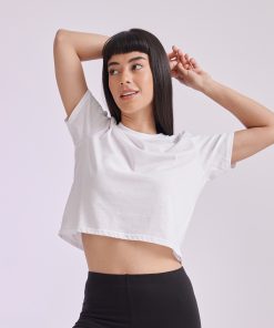 Womens cropped boxy T