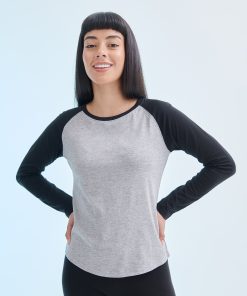 Womens long sleeve baseball t-shirt
