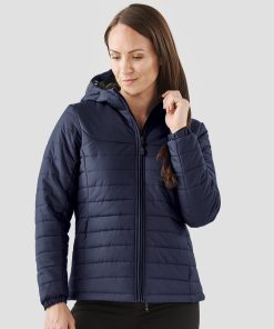 Womenï¿½s Nautilus quilted hooded jacket