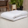 Organic bath sheet with printable border