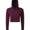 Womens TriDriï¿½ cropped hooded long sleeve t-shirt