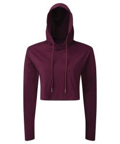 Womens TriDriï¿½ cropped hooded long sleeve t-shirt