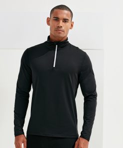 TriDriï¿½ recycled long sleeve brushed back ï¿½ zip top