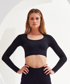Womenï¿½s TriDriï¿½ ribbed seamless 3D Fit crop top