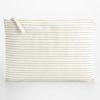 Striped organic accessory pouch