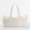 Striped organic cotton barrel bag