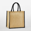 Natural starched jute mini gift bag