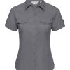 Womens roll-sleeve short sleeve shirt