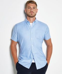 Slim Fit Short Sleeve Workwear Oxford Shirt