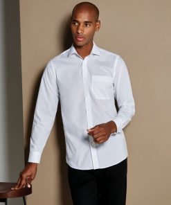 Tailored Fit Long Sleeve Poplin Shirt