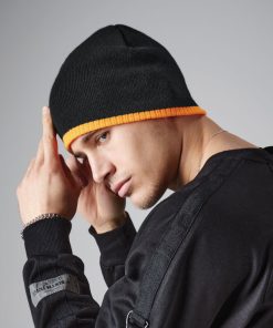 Two-Tone Pull On Beanie