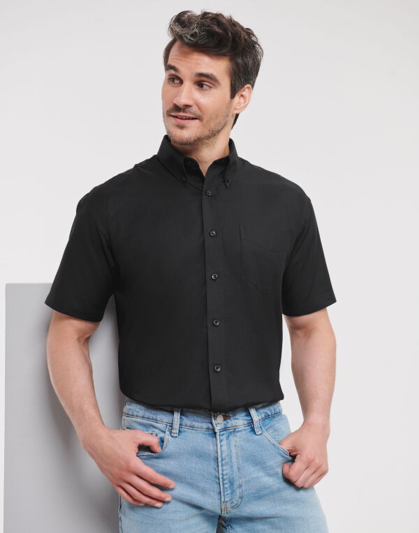 Mens Short Sleeve Classic Oxford Shirt