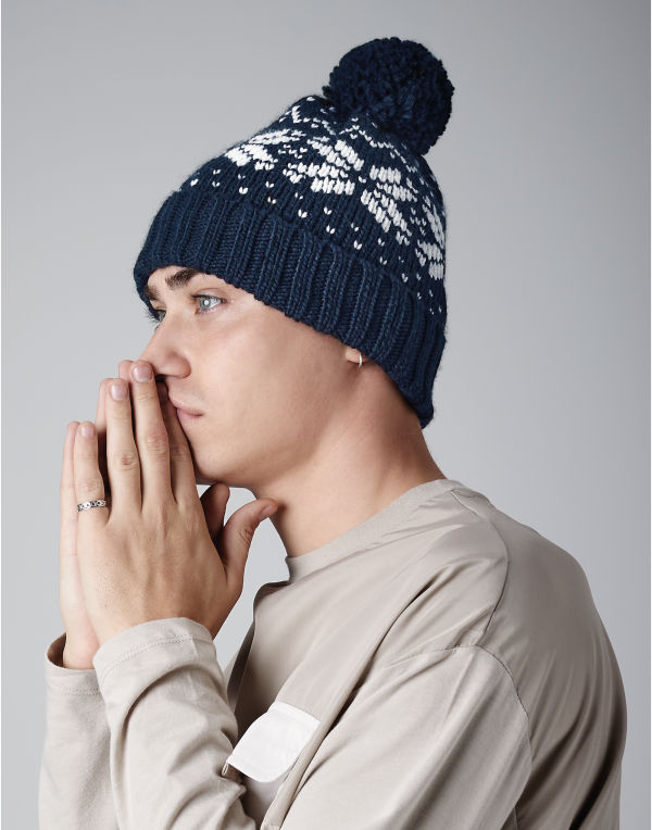 Fair Isle Snowstar Beanie