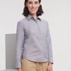 Ladies Long Sleeve Tailored Oxford Shirt