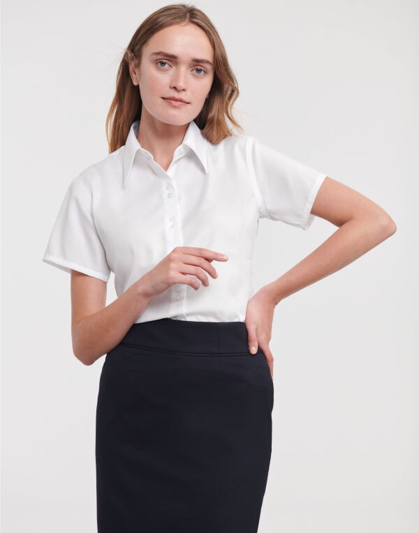Ladies Short Sleeve Tailored Ultimate Non-Iron Shirt