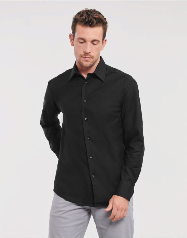 Mens Long Sleeve Tailored Oxford Shirt
