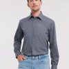 Mens Long Sleeve Tailored Polycotton Poplin Shirt