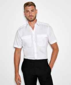 Tailored Fit Short Sleeved Pilot Shirt