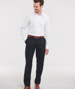 Mens Long Sleeve Tailored Herringbone Shirt