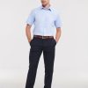 Mens Short Sleeve Tailored Herringbone Shirt