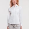 Ladies Long Sleeve Classic Pure Cotton Poplin Shirt