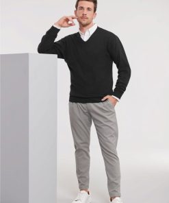 Mens V-Neck Knitted Pullover