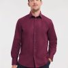 Mens Long Sleeve Fitted Stretch Shirt