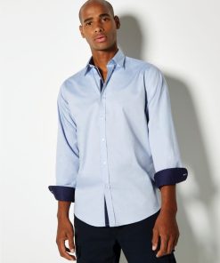Tailored Fit Long Sleeve Premium Contrast Oxford Button Down Collar Shirt