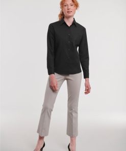 Ladies Long Sleeve Classic Polycotton Poplin Shirt