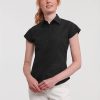Ladies Short Sleeve Fitted Stretch Shirt