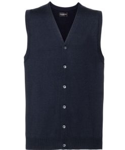 Mens V-Neck Sleeveless Knitted Cardigan