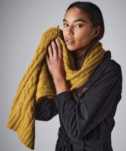 Cable Knit Melange Scarf