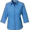 Ladies 3/4 Sleeve Fitted Polycotton Poplin Shirt