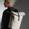 Matte PU Roll-Top Backpack