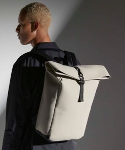Matte PU Roll-Top Backpack