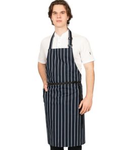 Woven Butchers Stripe Apron 		_x000D_
