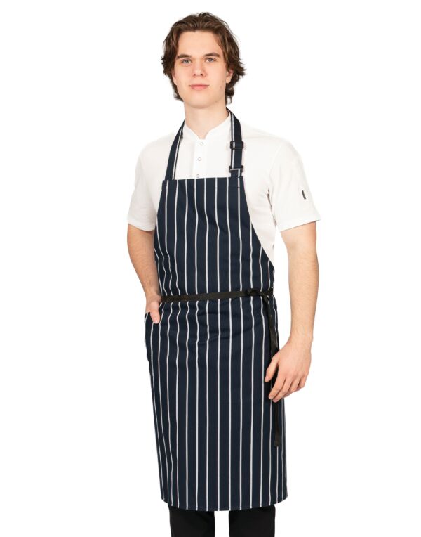 Woven Butchers Stripe Apron 		_x000D_
