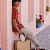 Natural Starched Jute Classic Shopper