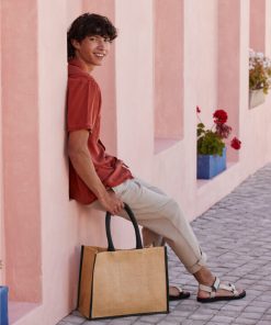 Natural Starched Jute Classic Shopper