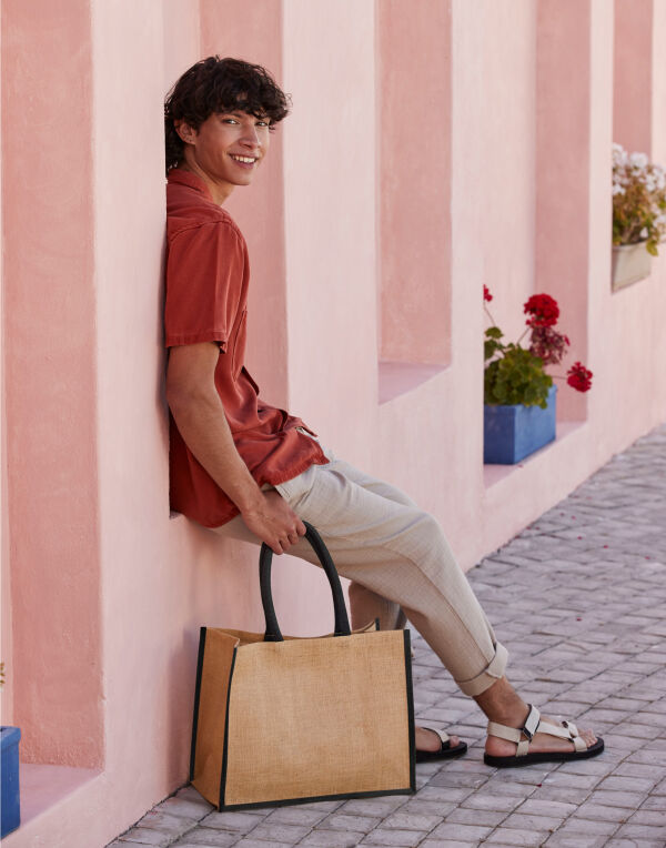 Natural Starched Jute Classic Shopper
