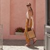 Natural Starched Jute Midi Tote
