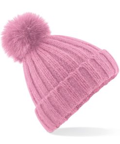 Verbier Faux Fur Pop Pom Chunky Beanie