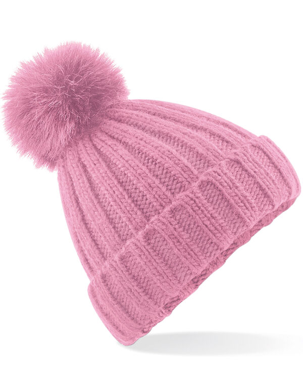 Verbier Faux Fur Pop Pom Chunky Beanie