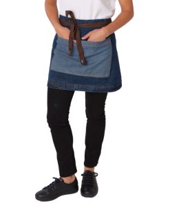 Denim Waist Apron with Contrasting Pocket