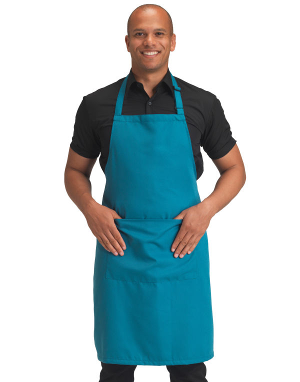 Recycled Bib Apron With Pocket _x000D_
