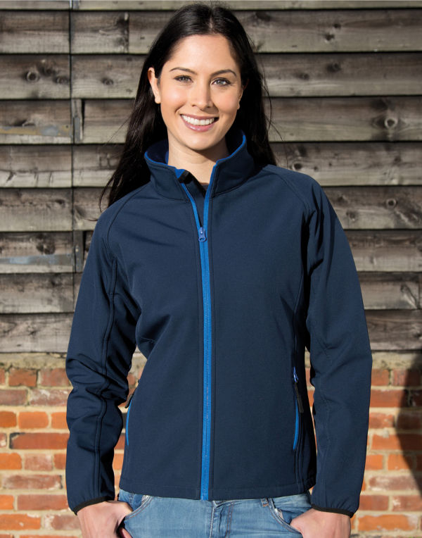 Ladies Printable Softshell Jacket with Recycled Inner Fleece